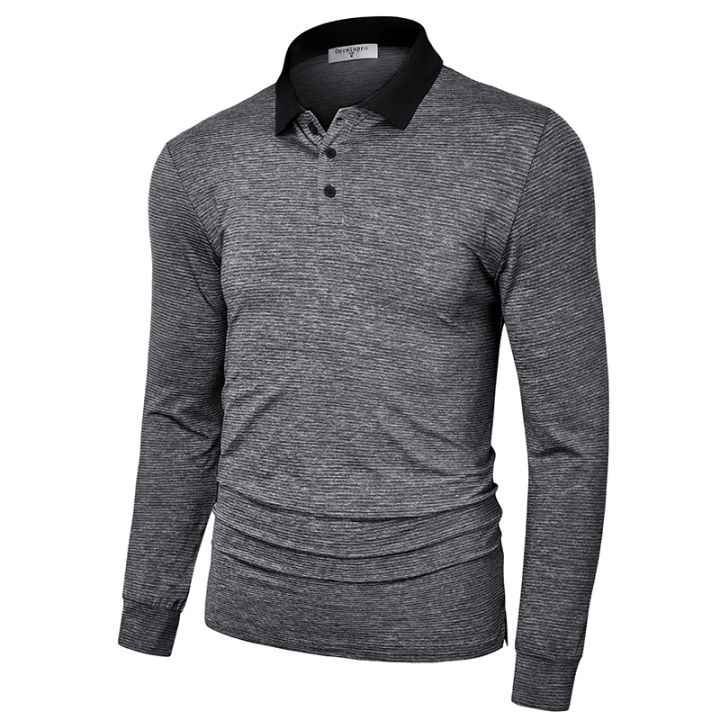 Men's Athletic Performance Golf Polo T Shirt Jacquard Long Sleeve Soft  Quick Dry Fit Breathable Way Stretchy Casual T-Shirts Lazada PH