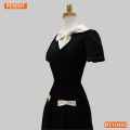 [DUY NHẤT 25-29.05 - VOUCHER 40K]Đầm thiết kế BEMINE cổ tròn nơ phối viền dáng chữ A phù hợp đi chơi-MT10402. 