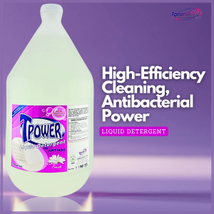 TPower High Efficiency Liquid Detergent Floral - 3x1Liter & 1Gallon