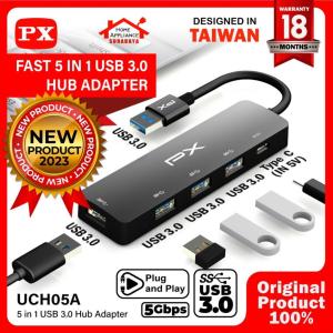 USB Hub Converter USB 3.0 Connector Adaptor Laptop 5 in 1 PX UCH05A