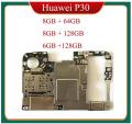 For HUAWEI P30 6GB RAM 128GB 8GB RAM 64/128G ROM Factory Unlocked Motherboard Original Main Logicboard Android System Full Chips. 