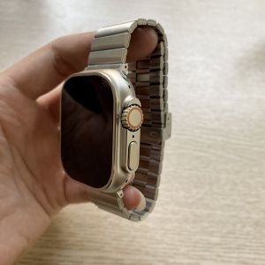 Dây thép bracelet cho đồng hồ thông minh T700 T800 T1000 T2000 pro max ultra logo táo mini...  Fullsize 38/40/41 - 42/44/45/49mm