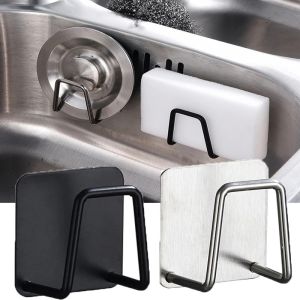 5Pcs Kitchen Sponge Holder Stainless Steel Sponge Drain Rack Self Adhesive Storage Rack Kitchen Accessories