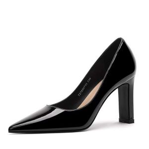 ผลิตภัณฑ์ใหม่SALE รองเท้าแตะแฟชั่นผู้หญิง หนังเเก้วเงา หัวแหลมรองเท้าแตะส้นสูง3.54นิ้ว ใส่ง่ายรัดส้นเรียบหรูดูแพงขายดีสุดๆ