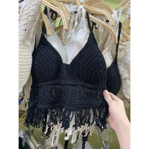 áo bra biển đan móc màu đen - nhiều kiểu