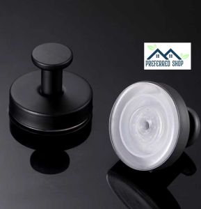 PREFERRED SHOP Suction Cup Hook with Round Base and Cylindrical Peg for Bathroom or Kitchen Use