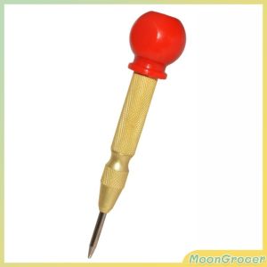 M.G Automatic Center Punch Adjustable Spring-Loaded Tool Anti-Slip Knurled Grip Wood Press Dent Marker