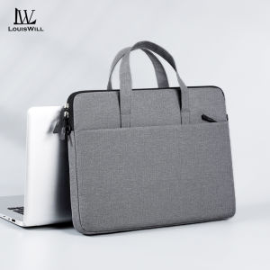 LouisWill Fashion Business Bag 14 - inches Laptop Bag Shoulder Bag Portable Cross Body Bag Large Capacity Handbag Waterproof Messenger Bag Lightweight Casual Bag Leisure Bag