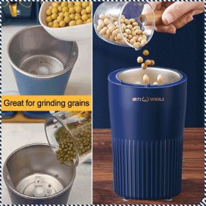 Grinder Convenience Stop When You Let Go Cooker Compact and Portable Seasoning Powder Double Leaf Blades