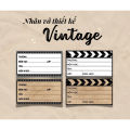 Nhãn vở thiết kế Vintage phong cách vé cổ điển. 