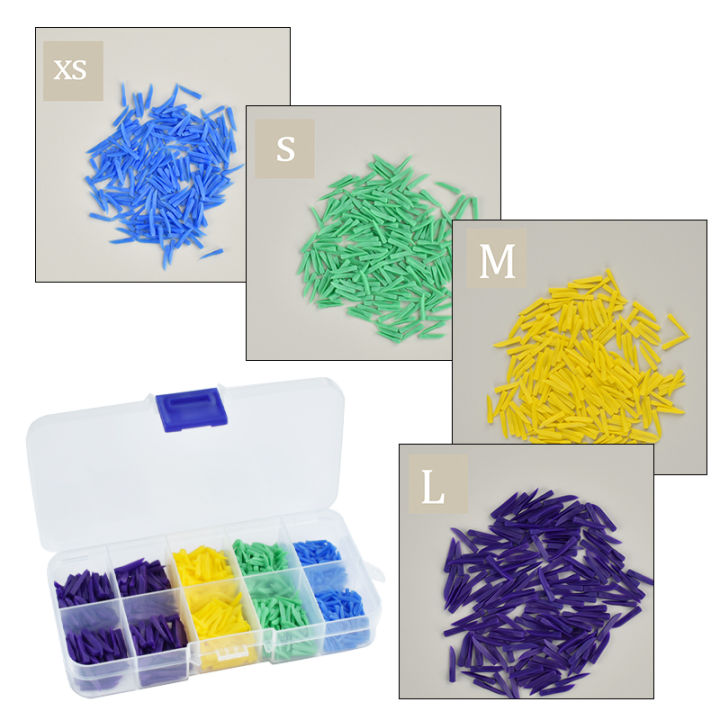 400Pcs Cunei Di Plastica Dentali, Cunei Di Fissaggio Monouso - Foto 2