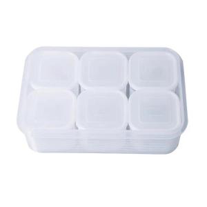 Food Storage Container 6 Grids Vegetable Fruit Fresh-keeping Box with Lid for Refrigerator Kitchen Spice Seasoning Storage Jar2026