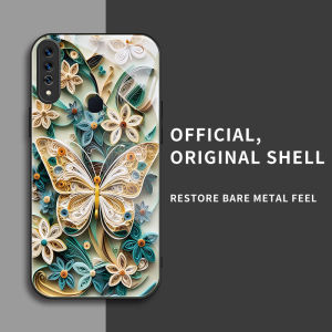 สำหรับ Vivo Y19 4G&Vivo U20&Vivo U3&Vivo Y5s&Vivo Z5i เคสศัพท์กันตก ลายดอกไม้ผีเสื้อ บุคลิกภาพทันสมัย