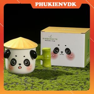 Cốc Nước Gấu Trúc Biểu Cảm Ngộ Nghĩnh Độc Đáo Có Nắp Ly Cốc Sứ Cà Phê Lưu Niệm
