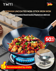 Uncoated non-stick iron wok