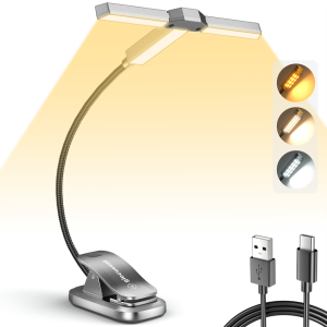1000mAh Rechargeable Reading Light 22 LED Rotatable Reading Book Light Stepless Dimming Portable Light Book Lamp Mini Desk Lamp2026