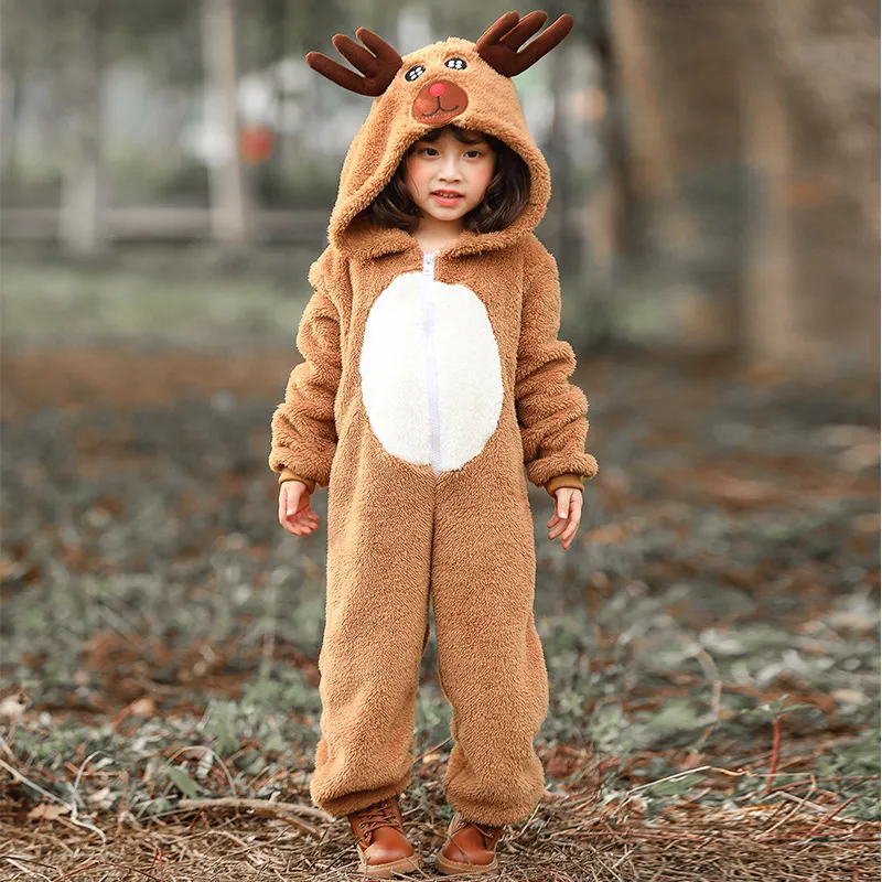 Umorden Kids Child Reindeer Deer Onesies Costume Pajamas Jumpsuit