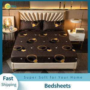OEING New Mattress Cover Set Solid Color Fitted Sheet with Elastic Queen/King Size Bed Sheet Set(Pillowcase need to buy alone)