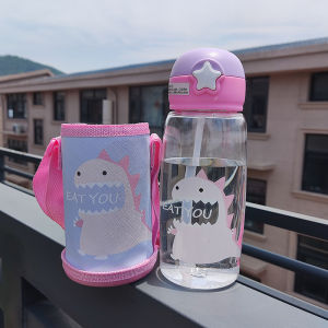 กระติกเก็บอุณหภูมิ กระติกน้ำเด็ก เก็บอุณหภูมิ 500 ML หลอดเด้ง พร้อมกระเป๋าสะพาย เกรด 316 ขวดน้ำสำหรับเด็ก