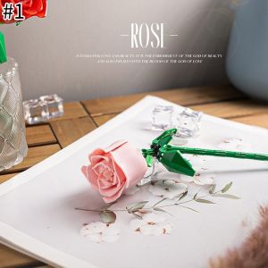Romantic Bouquet Building Block Diy Artificial Flower Building Bricks Toy Bouquet Decoration Girls Adults Kids Anniversary Gifts