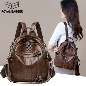 Hoàng Gia Người Đàn Bà Vô Chất Liệu Da PU Thời Trang Mới Ngoài Trời Thường Túi Du Lịch Đeo Vai Ba Lô Cho Phụ Nữ Cô Gái