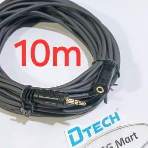 Dây nối dài âm thanh 10m / Dùng nối dài loa tai nghe míc Amply...(Dtech)