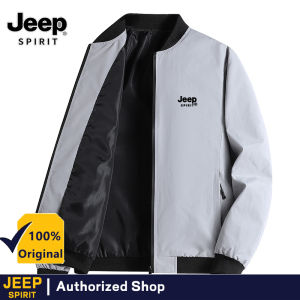 Jeep Spirit Bomber Jacket Mens Casual Jacket Long-sleeve Jacket Simple Jacket for Men
