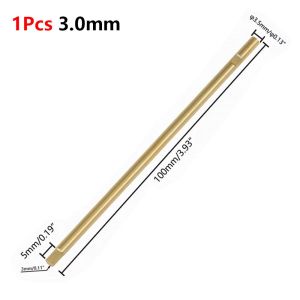 DOOUR 1Pcs 0.9mm 1.27mm 1.5mm 2mm 2.5mm 3mm Dụng cụ vặn vít lục giác Thép tốc độ cao Tay cầm dài 100mm Công cụ điều khiển lục giác Mạ vàng titan Dụng cụ sửa chữa mô hình RC dành cho các mô hình FPV RC