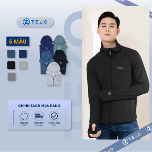 Áo chống nắng nam cao cấp TEZO áo khoác nam chống nắng 5 màu dày dặn chất liệu PE Coolmax thấm hút mồ hôi thoáng mát co giãn có khả năng chống tia UV tuyệt đối 23ACNB005