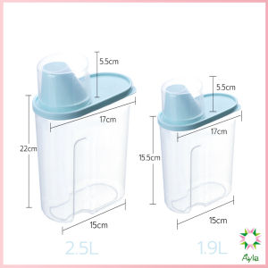 Ayla กล่องเก็บของแบบปิดผนึก  ถังเก็บเมล็ดธัญพืช ข้าวสาร  Whole grain storage tank