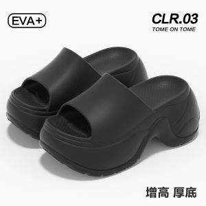 [Free Shipping] Thick-Soled Height-Increasing Slippers For Women Summer 2026 New Model Non-Slip Suitable For Outdoor Wear Beach High-Heeled Sandals Odor-Resistant