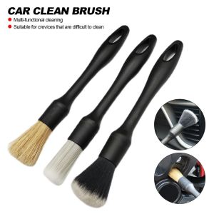 3 Pcs Soft Bristle Car Interior Cleaning Brush Car Cleaning Brush Removable Car Wash Slit Brush Clean Seat Detail Brush For Cleaning Natural Boar Hair Car Detailing Brush Set Soft Bristle Car Cleaning Brush Kits Atuo Tire wheel Wash Exterior Accessories