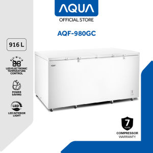 AQUA Chest Freezer 2 Pintu 980 L [White] - Dual Function - High Efficiency Compressor - AQF-980GC