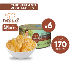 PetMarra Choice Cuts Adult Dog Wet Food Can Chicken and Vegetables Flavor 170g BUNDLE OF 6 canned dogs pet foods