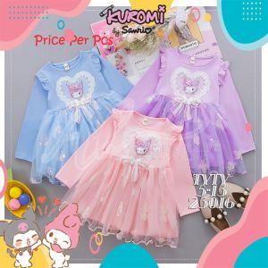 Angel Baby Kids Baby Cartoon Kuromi Long Sleeve Baby Dress