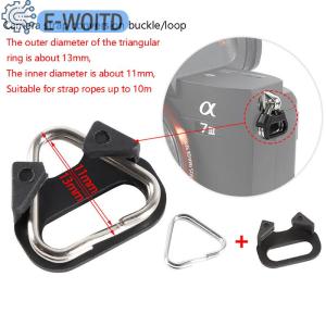 【E-WOITD】 สายคล้องกล้อง1คู่ตะขอแยกสามเหลี่ยมสำหรับสายคล้องกล้อง SLR สายแปลงแหวนโลหะสามเหลี่ยมสายคล้องไหล่หัวเข็มขัดเชื่อมต่อ