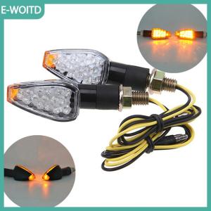 【E-WOITD】 14LED Motorcycle Turn Signal Lamp Amber Light Indicator Universal 12V