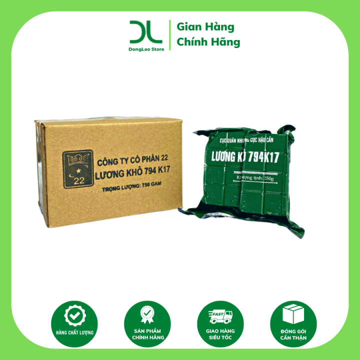 Lương Khô Quân Đội 794K17 | 750gram | Tổng Cục Hậu Cần | Lazada.vn