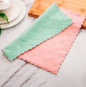 🌟READY STOCK🌟Microfiber Kitchen Towels Tuala Dapur Dish cloth Superfine Plain Color Kain Lap Dapur Pencuci Pinggan 厨房布 1pc [E22]