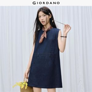 Giordano Women Women Pure Cotton Dress Free Shipping 18466720