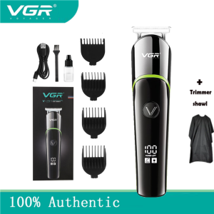 VGR Electric Trimmer Hair-Clipper LED Display R-shaped Design Haircut V-291