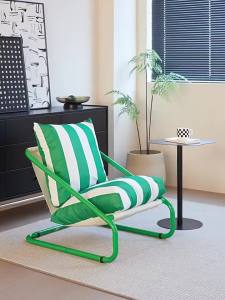 ⚡Minimalist Wrought Iron Chairs Red And Green Chairs Sofa Chairs Home Single  Outdoor Leisure Armchairs Dropship