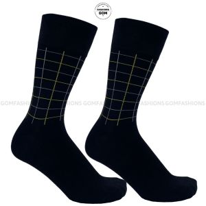 Tất nam cổ cao công sở đi giày tây mẫu sọc Caro chất liệu cotton cao cấp hút ẩm thoáng khí - GOM-TAYCARO-1DOI