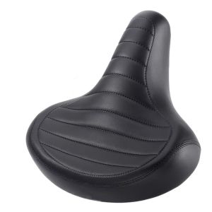 THY06 Shock-Absorbing Bicycle Seat Cushion Leather Retro MTB Spring Mountain Bike Seat Cycling Accessories Wide Bicycle Saddle Electric Bike