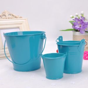 PERNEAKY Thiếc Chậu hoa sắt Đồng quê Nghệ thuật sắt Xô nước bằng thiếc Bình đựng Mini Mô hình thùng hoa Cắm hoa