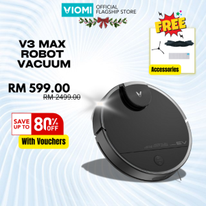 Viomi V3 Max Smart Robot Vacuum and Mop | 3-in-1 Functions | LIDAR  Laser Navigation Tech