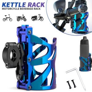 SEKINEW High quality ABS Water Bottle Cage Accessories Burning Titanium Plating Plastic Scooter Motorcycle Drink Holder Bike Water Cup Holder Kettle Rack Handlebar Bottle Holder