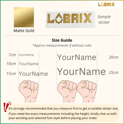 LUBRIX Custom Sticker Motor Sticker Kereta Sticker Vinyl Sticker Vinyl Decal Sticker Custom Name Sticker Custom Made Stiker Custom Nama Stiker Motor Stiker Kereta Stiker Helmet
