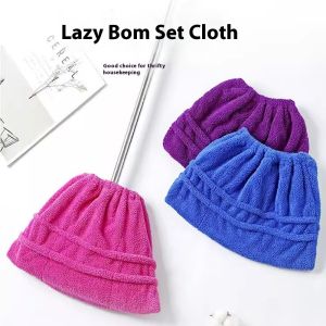 Bộ chổi lười vải khăn phủ chống bụi lau nhà tích hợp đa năng thấm hút đa chức năng ướt và khô dày