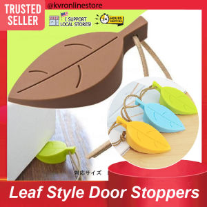 Leaf-Shaped Silicone Door Stopper Colorful Flexible Door Stoppers Wedge Finger Protector / Penyendal Pintu